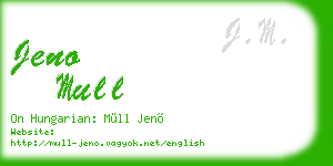 jeno mull business card